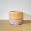 Textured 15cm Round Pot - Mango & Purple