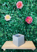 10cm Square Pot - Grey