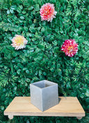 10cm Square Pot - Grey