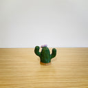 Mini Cactus Ornament w/ Light Purple Flower