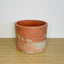 Textured 15cm Round Pot - Coral & Mint Green #1