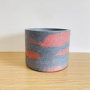 15cm Round Pot - Red & Dark Blue #2