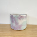 15cm Round Pot - White, Gumdrop & Purple