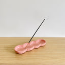 Bubble Incense Holder & Tray - Solid Pink
