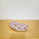 Floral Abstract Tray #2 - Lilac Wash Glaze w/ Dark Purple Flowers