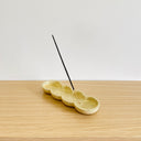 Bubble Incense Holder & Tray - Speckled Yellow