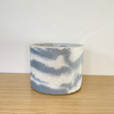 15cm Round Pot - White & Navy #2