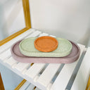 The Catch All Tray Set in Purple, Mint Green & Marigold