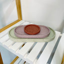The Catch All Tray Set in Mint Green, Purple & Plum