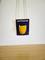 Hanging Pocket Vase - Aubergine & Golden Yellow