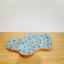 Floral Abstract Tray #1 - Blue Wash Glaze w/ Purple Flowers