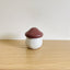 Mushroom Jar w/ Dark Red Top