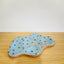 Floral Abstract Tray #1 - Blue Wash Glaze w/ Purple Flowers