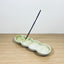 Bubble Incense Holder & Tray - Green & White