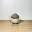 Mushroom Jar w/ Brown Top