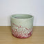 Textured 15cm Round Pot - Mint Green & Plum
