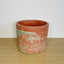 Textured 15cm Round Pot - Coral & Mint Green #1