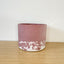 Textured 15cm Round Pot - Plum & White