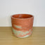 Textured 15cm Round Pot - Coral & Mint Green #1