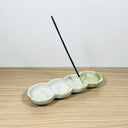Bubble Incense Holder & Tray - Green & White