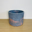 Textured 15cm Round Pot - Navy & Light Red