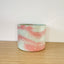 15cm Round Pot - Mint Green & Coral #1