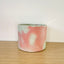 15cm Round Pot - Mint Green & Coral #1