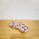 Floral Abstract Tray #2 - Lilac Wash Glaze w/ Dark Purple Flowers