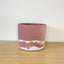 Textured 15cm Round Pot - Plum & White