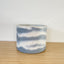 15cm Round Pot - White & Navy #2