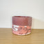 Textured 15cm Round Pot - Plum, Coral & White