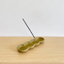 Bubble Incense Holder & Tray - Speckled Moss Green