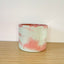 15cm Round Pot - Mint Green & Coral #2