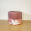 Textured 15cm Round Pot - Plum, Coral & White