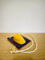 Hanging Pocket Vase - Aubergine & Golden Yellow