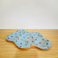 Floral Abstract Tray #1 - Blue Wash Glaze w/ Purple Flowers