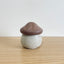 Mushroom Jar w/ Scoria Red Top