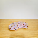 Floral Abstract Tray #2 - Lilac Wash Glaze w/ Dark Purple Flowers