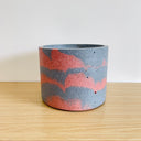 15cm Round Pot - Red & Dark Blue #2