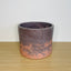 Textured 15cm Round Pot - Dark Purple & Coral