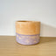 Textured 15cm Round Pot - Mango & Purple