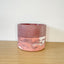 Textured 15cm Round Pot - Plum, Coral & White