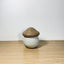 Mushroom Jar w/ Brown Top