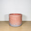 15cm Round Pot - Coral & Purple