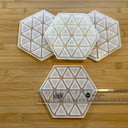 Silicone Mold Destash - Hexagon w/ Triangle Pattern Coaster Molds, 4x Pack
