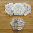 Silicone Mold Destash - Hexagon w/ Triangle Pattern Coaster Molds, 4x Pack