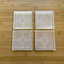Silicone Mold Destash - Square Trays & Coasters w/ raised edge, 4 Pack