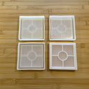 Silicone Mold Destash - Square Trays & Coasters w/ raised edge, 4 Pack
