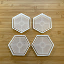 Silicone Mold Destash - Hexagon Trays & Coasters w/ raised edge, 4 Pack
