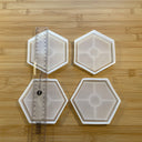 Silicone Mold Destash - Hexagon Trays & Coasters w/ raised edge, 4 Pack